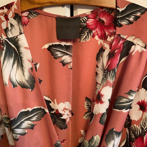 Floral Wrap Dress (Dusty Rose) - Picture 8 of 12